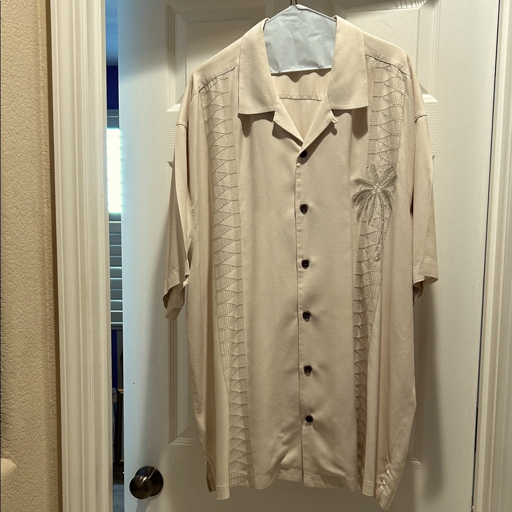 Tommy Bahama Cream Short Sleeve Shirt